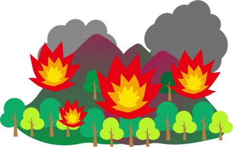 山火事イラスト