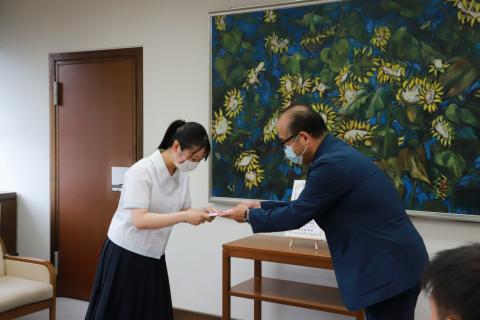 掛川東高校吹奏楽部表敬訪問3